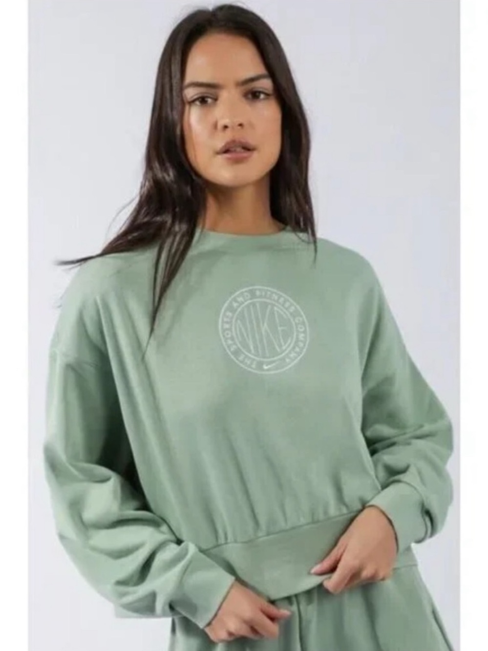 Nike Oversized Green Crewneck Sweatshirt XS